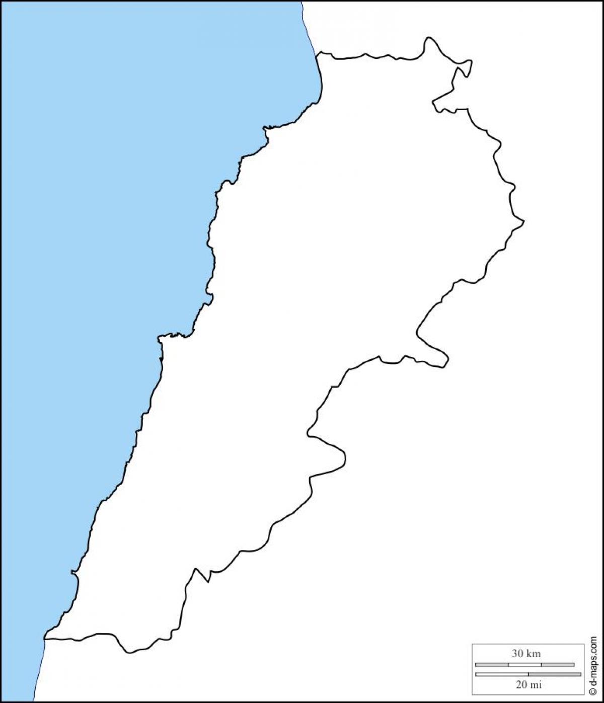ריק מפה של לבנון