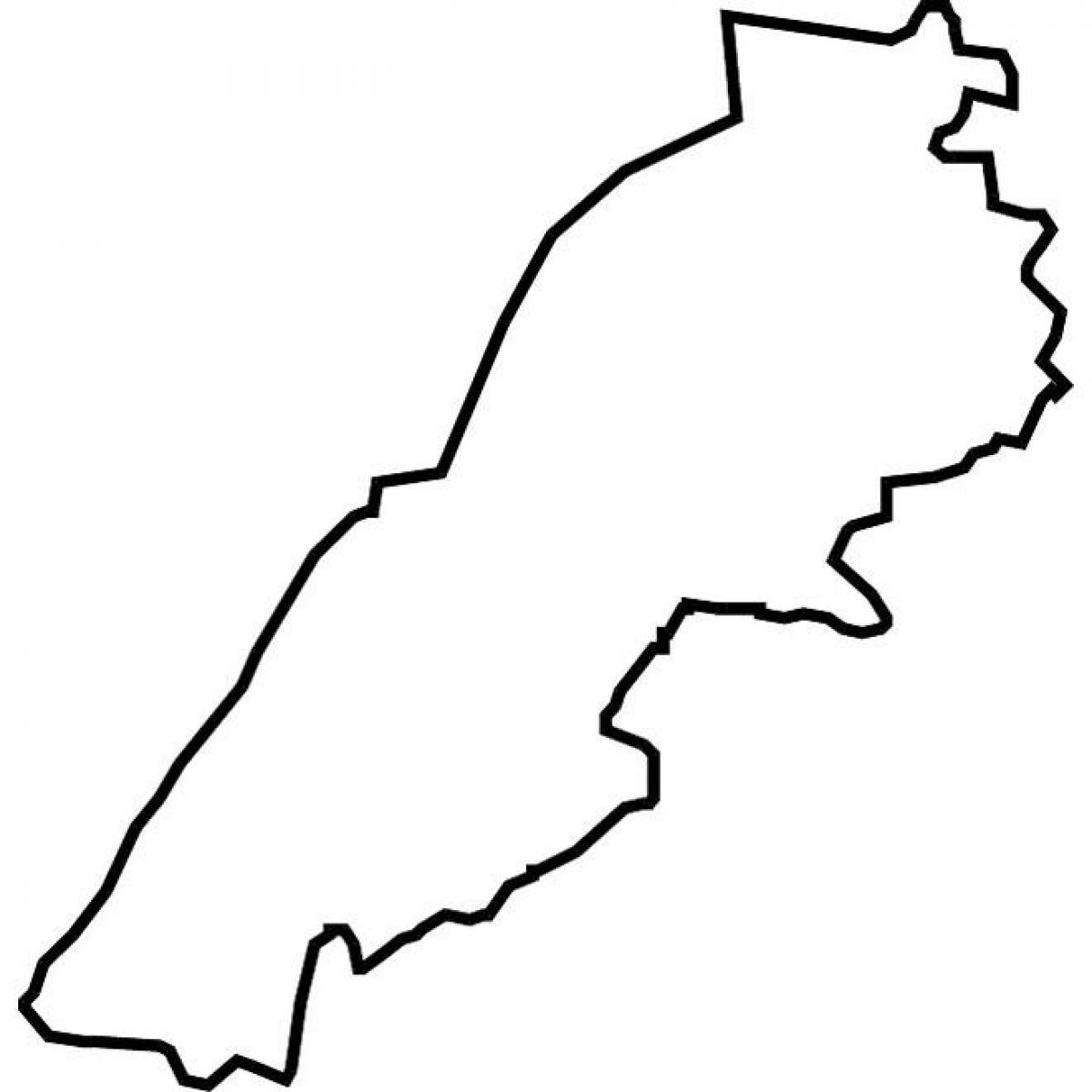 מפה של לבנון מפת וקטור