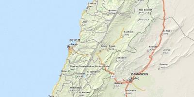 המפה של ה-gps מפת לבנון