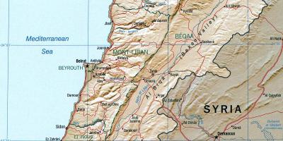 מפה של לבנון גיאוגרפיה