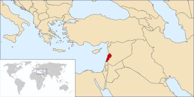 מפה של לבנון העולם 