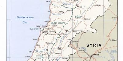 מפה של לבנון התיכון